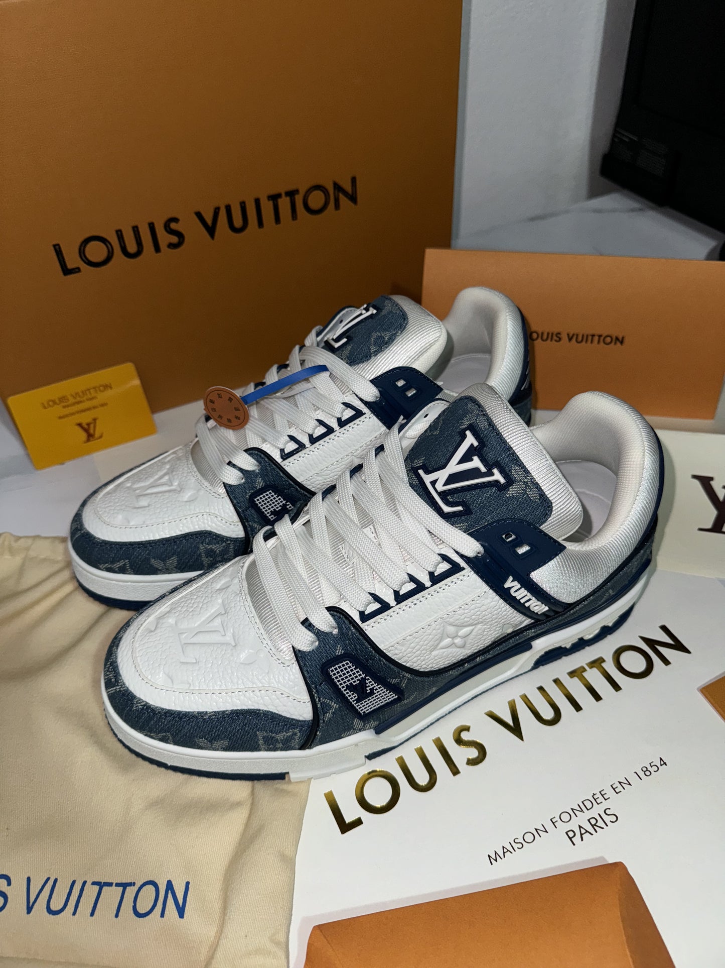 Louis Vuitton Trainer Sneakers Denim